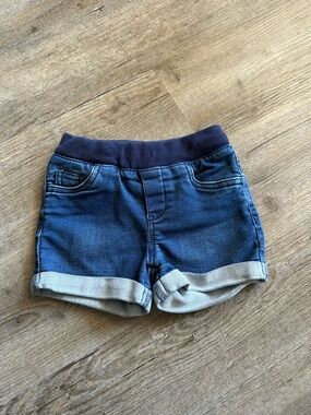 Cat & Jack Navy Denim-Style Pull-On Shorts